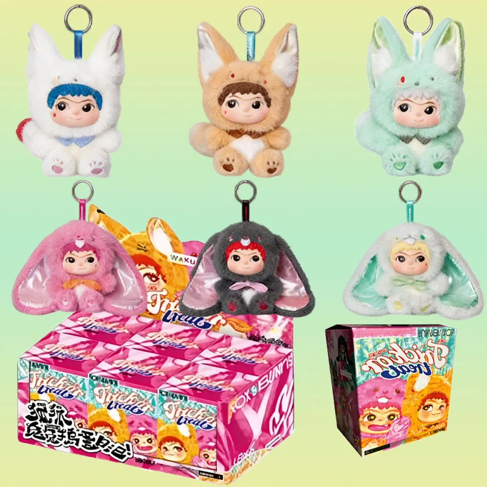

In stock Hot Plush New Doll Party Second Generation Rabbit Wakuku Doll Wakuku Kawaii Mystery Surprise Box Bag Charm Key Charm
