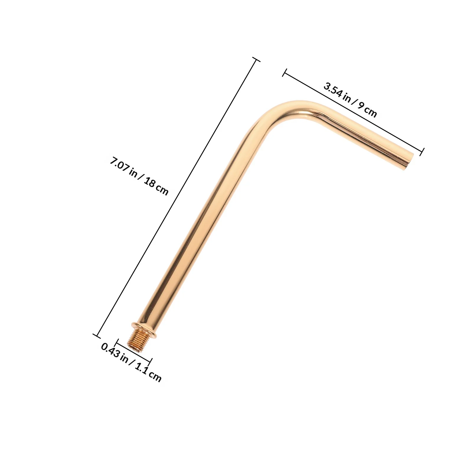 Curved Pipe Wall Lamp Metal Lamp Rod For Table Lamps Lighting Fixture Stem Replacement Diy Bent Threaded Tube Hollow Downrod