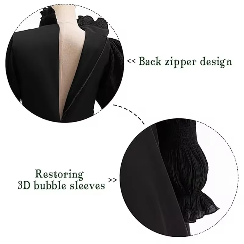 فستان أسود ساحرة شريرة للفتيات فساتين الحفلات أزياء Elphaba التأثيرية ملابس الأطفال فستان سهرة رسمي هدايا عيد الميلاد