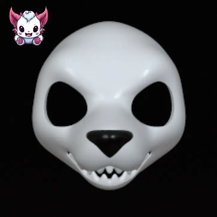 3D Printing Kemono Fursuit Headbase Furry Base Fursuit Mask Cosplay Mid to Long Snout Canidae Skull PLA Material Mask 6