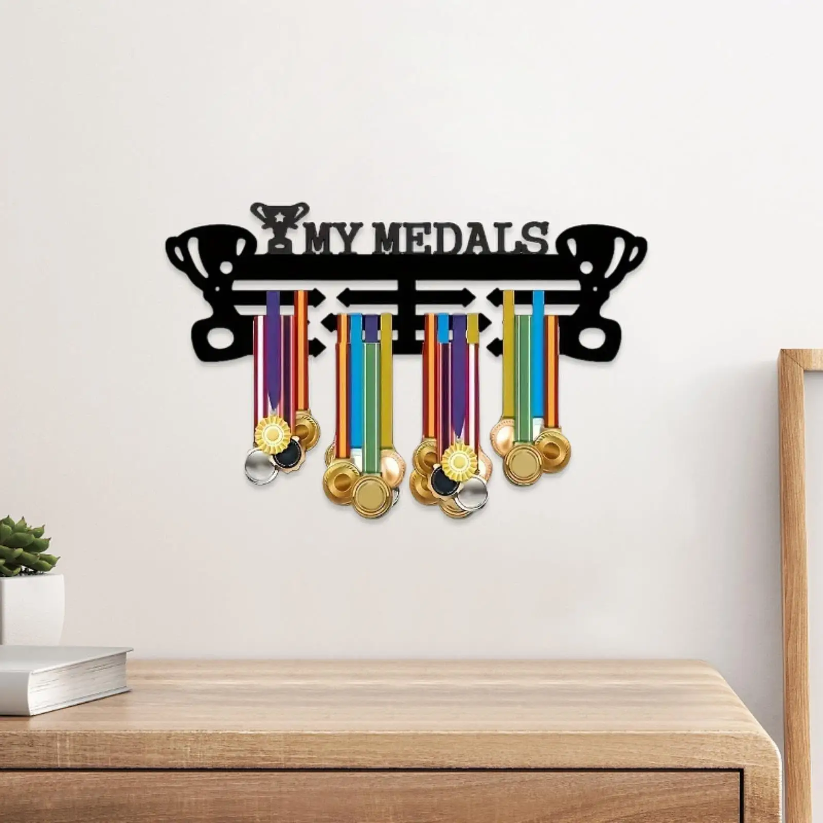 Medal Hanger Display Metal Awards Rack for Competition Race Runner Medalist