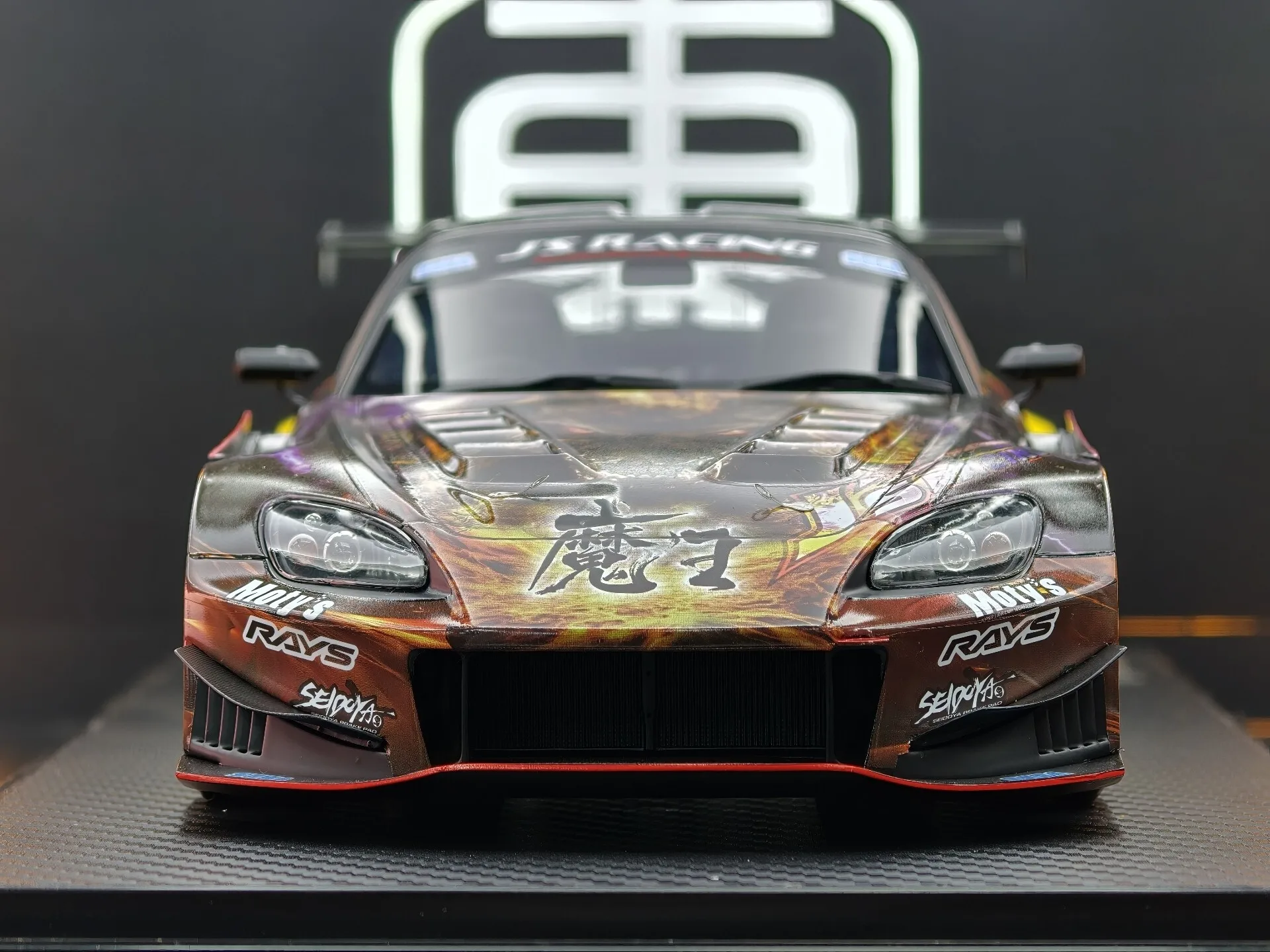 IG 1:18 JS Racing S2000 Demon King JDM Simulation Limited Edition Resin Metal Static Car Model Toy Gift
