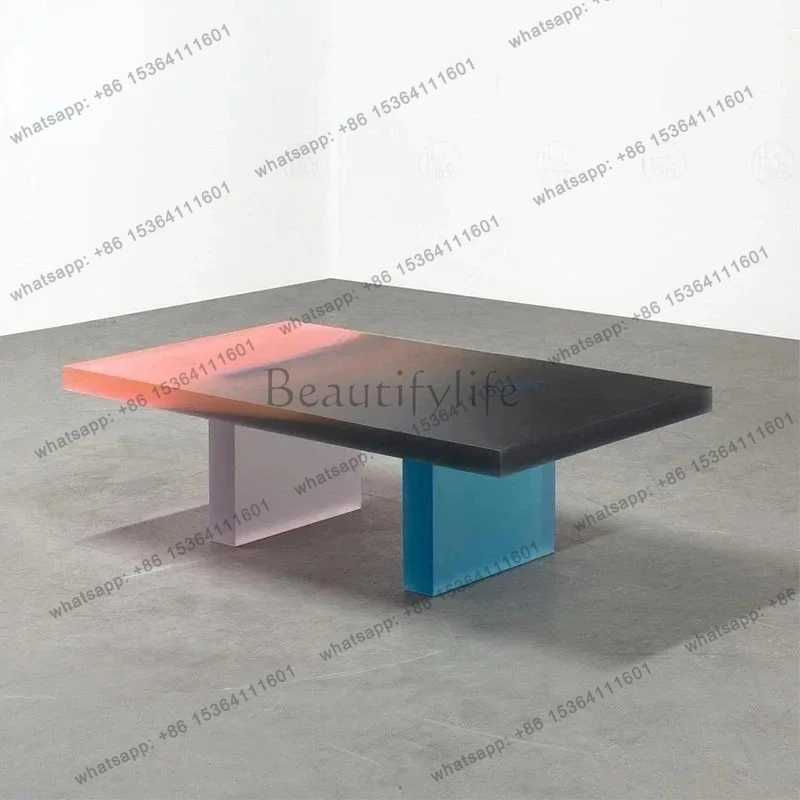 Square Acrylic Frosted Color Coffee Sample Room Tea Table Small Household Creative Coffee