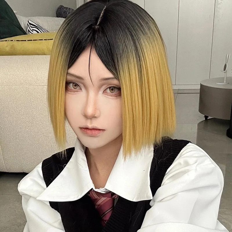 Volleyball Boy One-handed Claw Grinding Wig Cosplay Short Hair Buzz Cut Cosplay Anime Full Head Mask