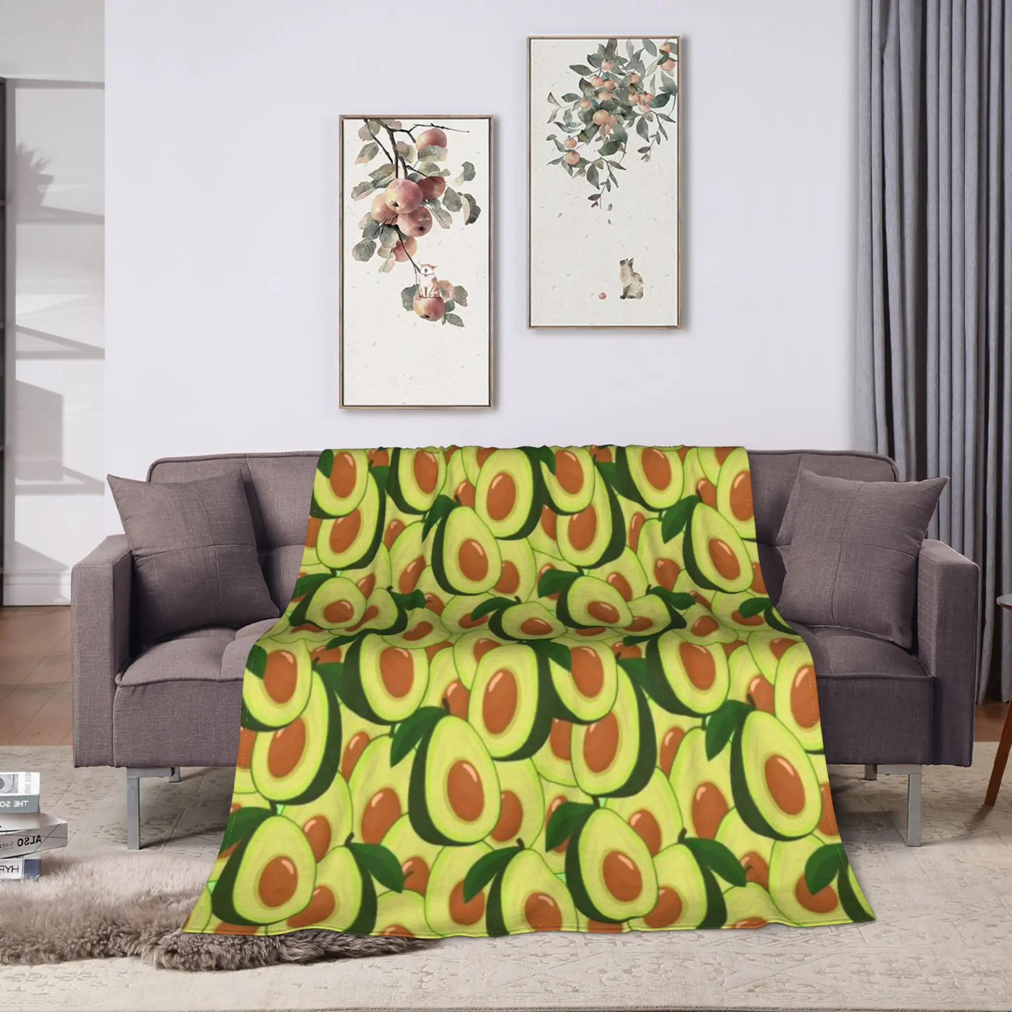 Cute Fruit Vegetable Flannel Blanket Winter  Soft Throw Blanket for Child Home Decor Funny Bedspread Sofa Bed Cover