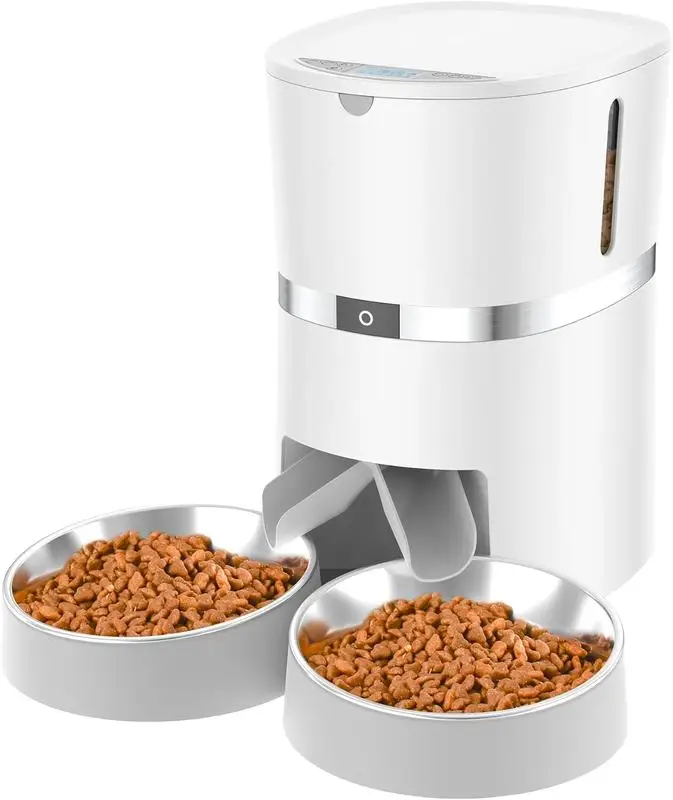 

Best Seller Eco-Friendly Portable Stainless Steel Automatic Pet Feeder One Two Bowls Power Source Included Dog Cat Food
