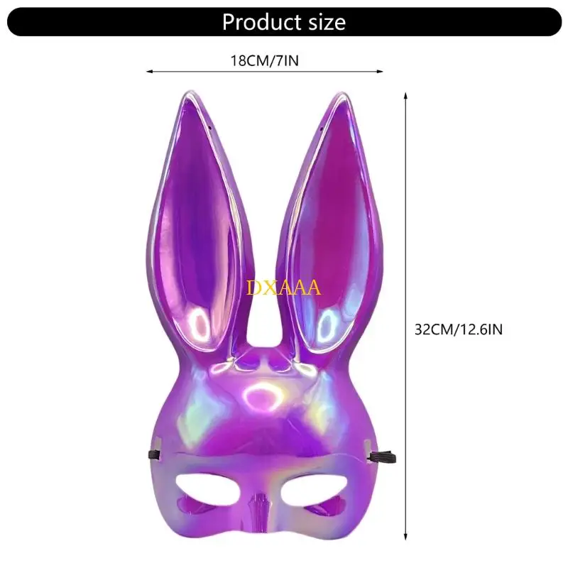 DXAA Masque Lapin Pâques Masque Lapin Masque d'Oreilles Lapin Demi-Masque Lapin Cosplay Accessoire Costume