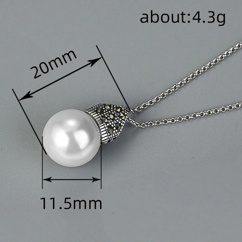 Women's Vintage Simulated Pearl Necklace Earrings Set
