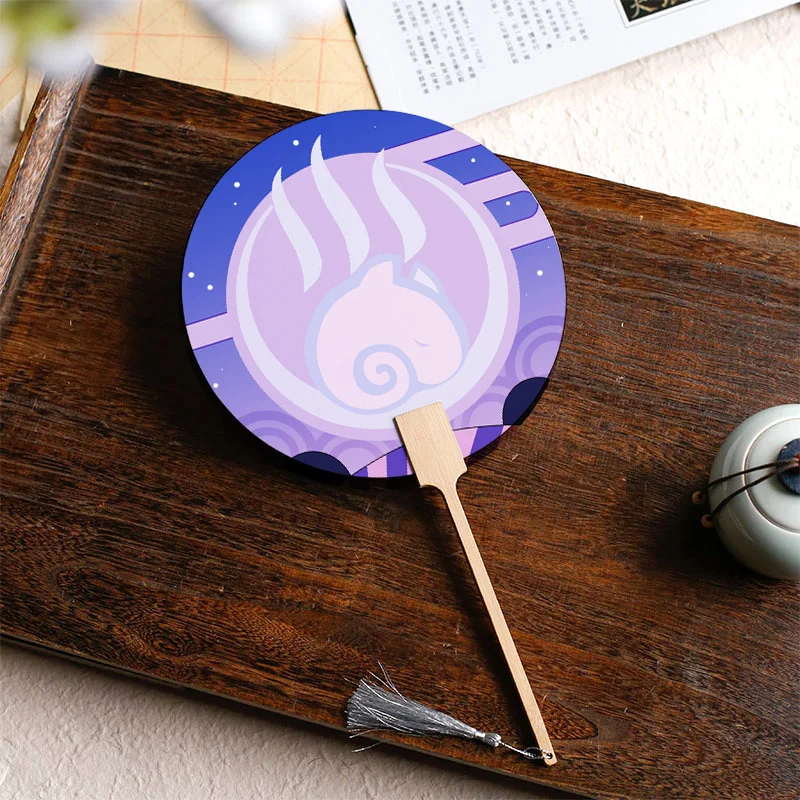 Genshin Impact Yumemizuki Mizuki Anime Cosplay Circular Fan New Chinese Style Ancient Style Fan Bamboo Fan