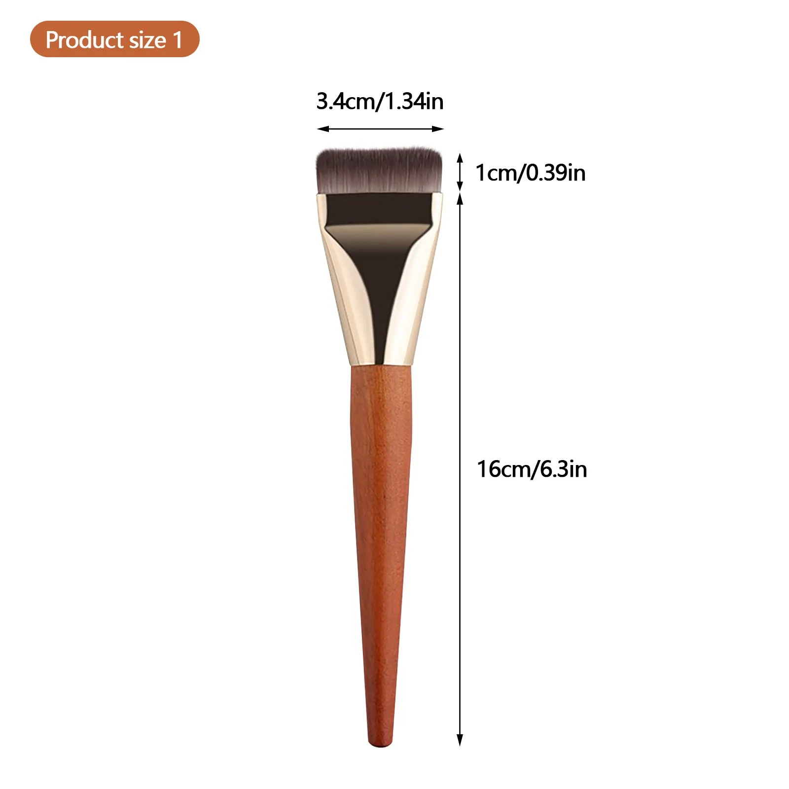 Brocha de base de una línea ultrafina, corrector sin huellas, cepillo de máscara, cabeza plana, sin polvo, pelo suave, herramientas de belleza, maquillaje Brus