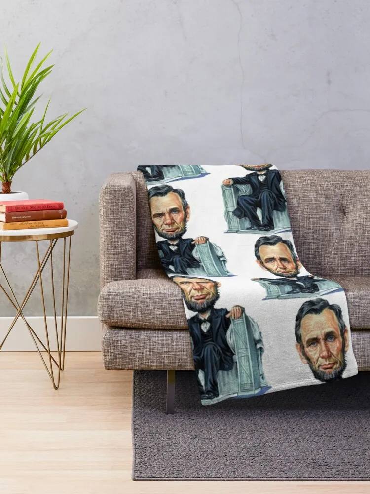 President Abraham Lincoln Throw Blanket sofa bed For Baby Heavy halloween Blankets