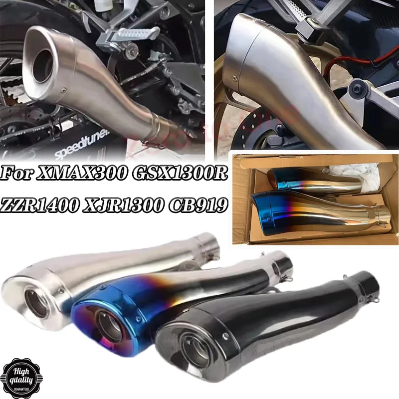 38~51mm Universal Motorcycle Exhaust Muffler Modified Escapes Para Moto for XMAX300 GSX1300R ZZR1400 XJR1300 CB919