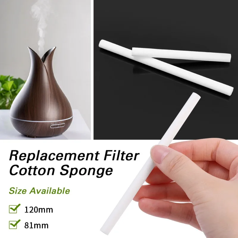 100/1PCS Humidifier Filter Replacement Cotton Sponge Stick for Humidifier Aroma Diffuser Mist Maker Air Humidifier 81/120mm