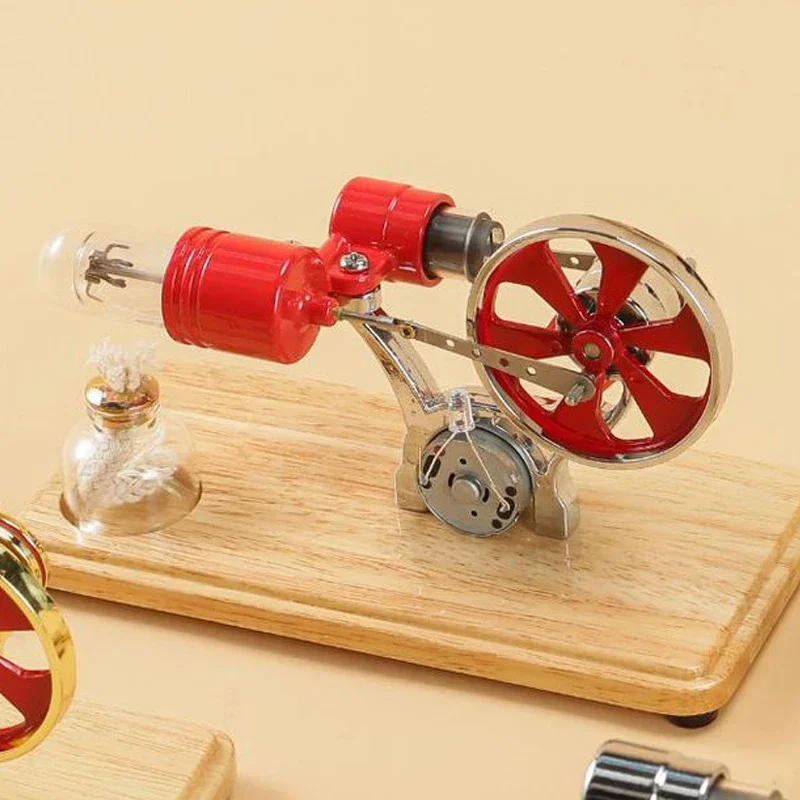 External combustion Stirling engine, four-cylinder model, physical science experiment, Mini Alloy Starter Motor