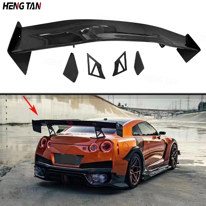 

For Nissan GTR 350Z GTR35 Carbon Fiber Car Rear Trunk Spoiler Rear Wing Tail Wing Parts Upgrade Body kit