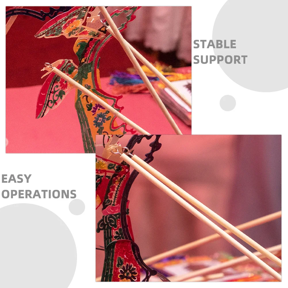 핸드 퍼펫 조작용 10개입 인형 나무 조종봉 부드러운 움직임 지원 DIY 섀도우 크래프트 스틱 세트