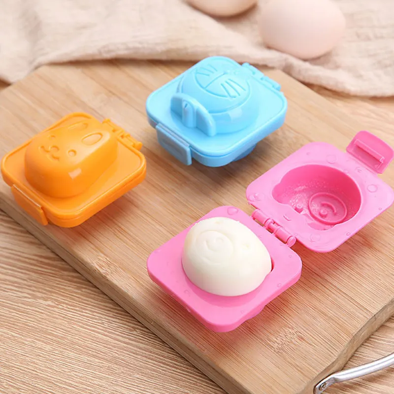 6-8pcs Cute Cartoon Baby Rice Ball Mold Egg Mold 3D Egg Ring Bento Box Accessories Cartoon Decorative Tools Kitchen Gadgets