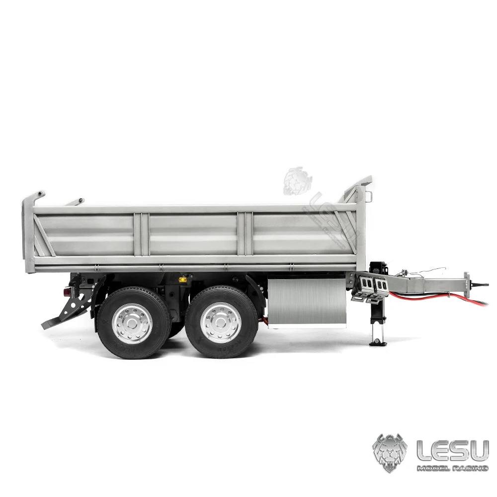 Modèle de jouet de camion à benne basculante LESU 1/14 avec cylindre hydraulique central pour soulever le corps LS-A0051-A