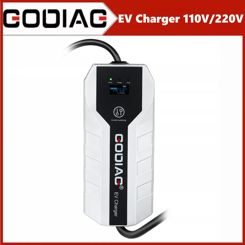 GODIAG Mobile Wallbox EV Charging Cable 6M Power Type 2 Charging Cable CEE 8/10/13/16A Electric Car Charger Home EV Charging