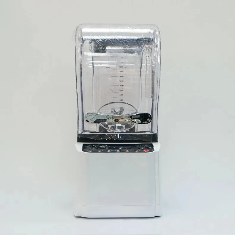 Maxky 1.8L Electric Commercial Professional Silent Mixer Crushed Ice Variable Speed White Touchpad Control Plastic Container