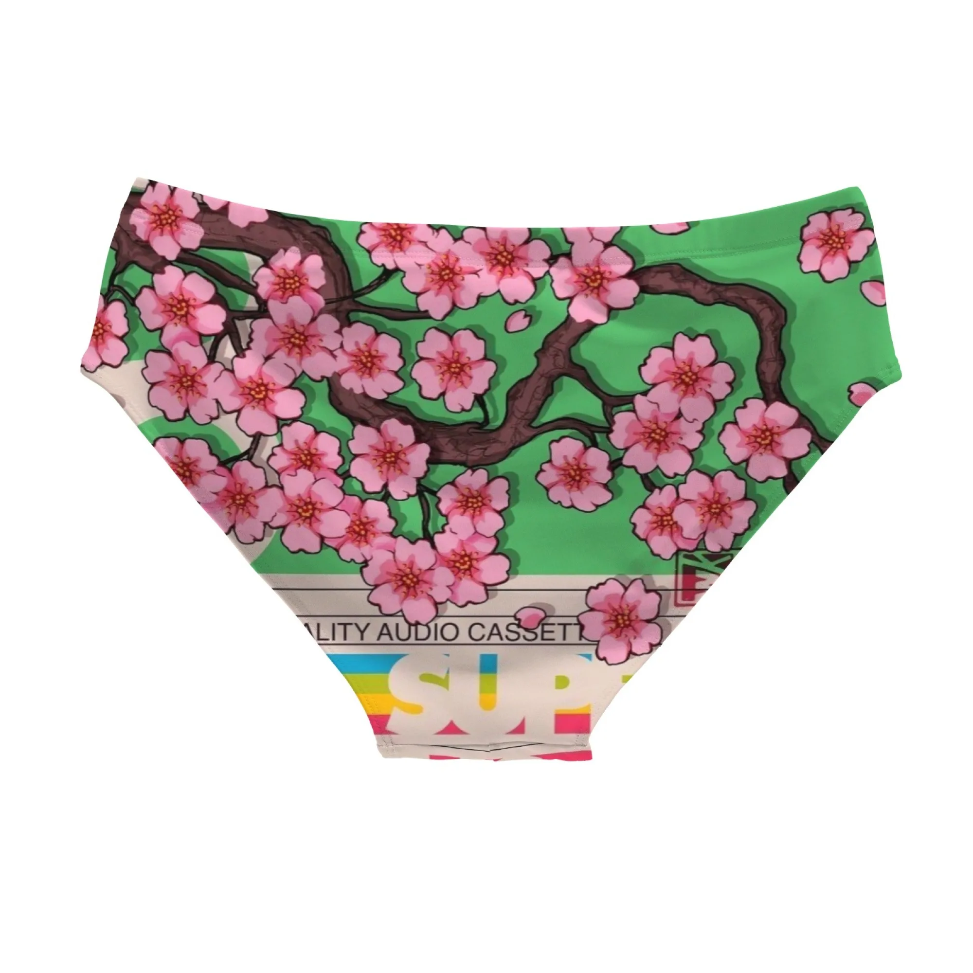 Retro Cherry Blossom Swim Trunks Lightweight Comfortable Sexy Men's Triangle Trunks Pool Party Beach Vacation Sexy Men's Bikini
