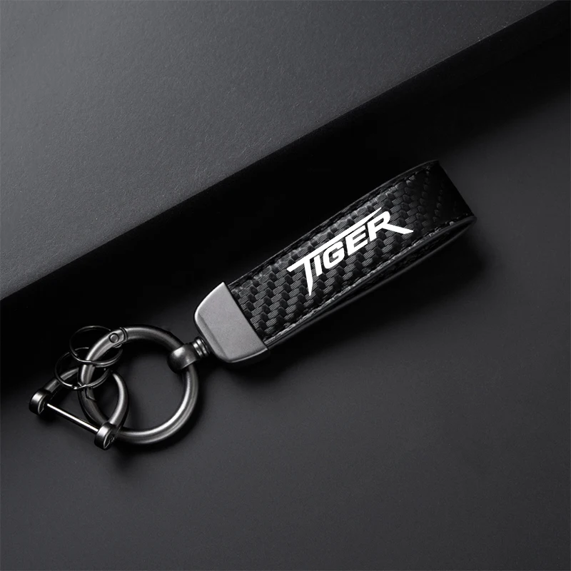 High-Grade Carbon Fiber Motorcycle Keychain Holder Keyring for Triumph TIGER 800 XR XRX XRT XCX XCA XC 2015-2024 Accessories