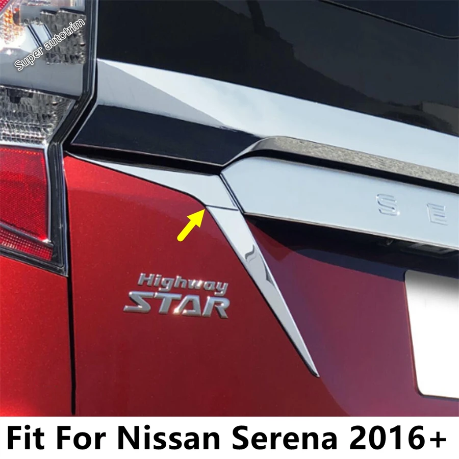 

Car Rear Tail Lights Lamps Eyelid Eyebrow Strip Decor Molding Cover Trim ABS Chrome Accessories For Nissan Serena 2016 - 2020