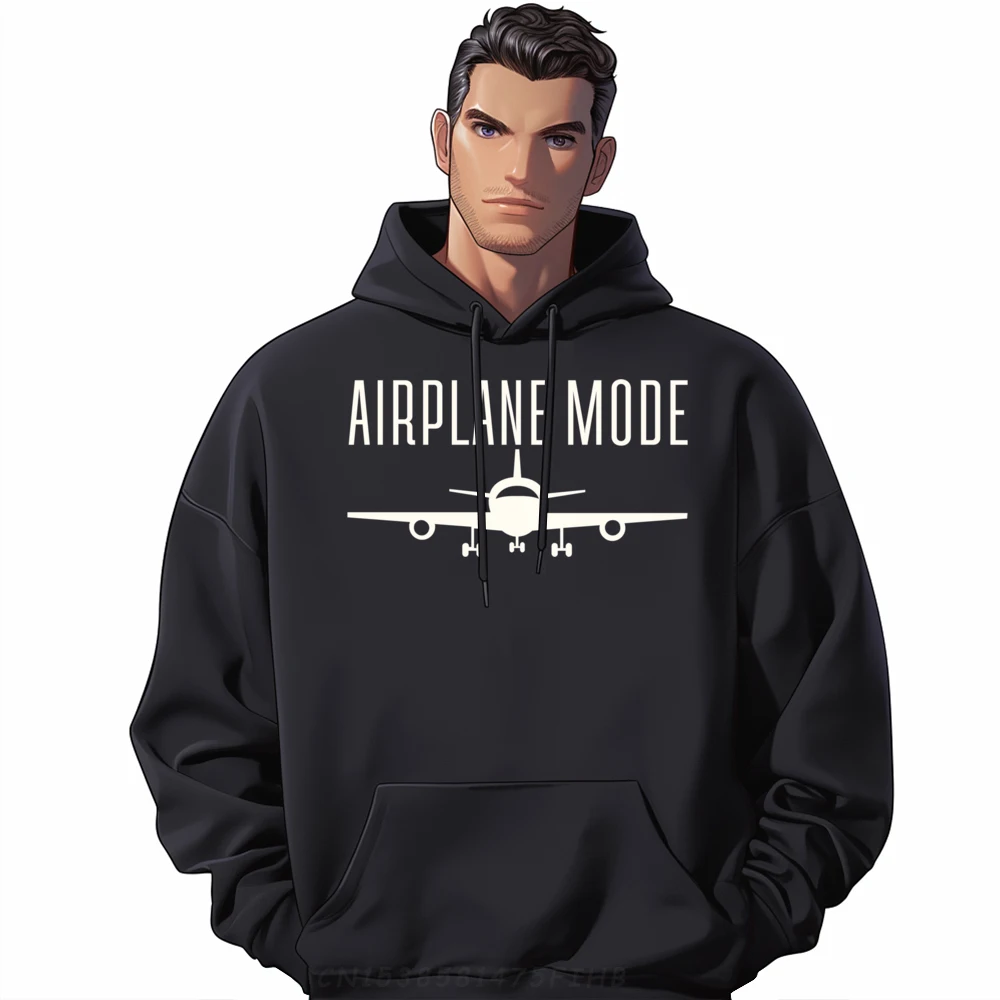 

Cool Airplane Mode Design For Pilot Airplane Lover Blue And White Graphic Sweatshirts Camiseta Masculina