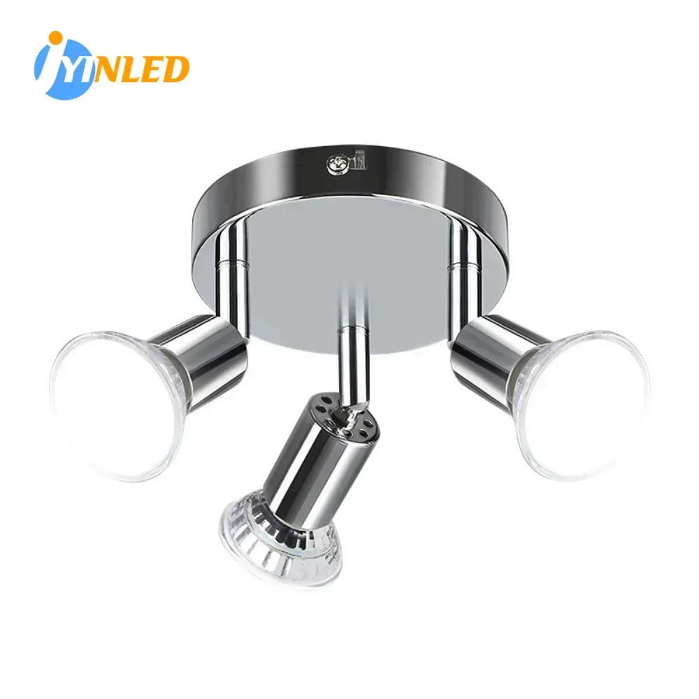 Adjustable GU10 LED Bulbs Bar Lamp Modern Rotatable 2/3/4 Way Ceiling Light Angle Wall Sconces Kitchen Living Room Spot Lighting