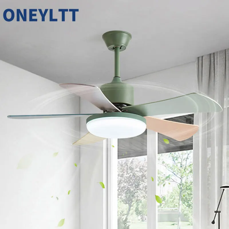 Children Room Ceiling Fan Light Modern Ceiling Fan With Light And Control Low Floor Household Fan Support 110V 220V