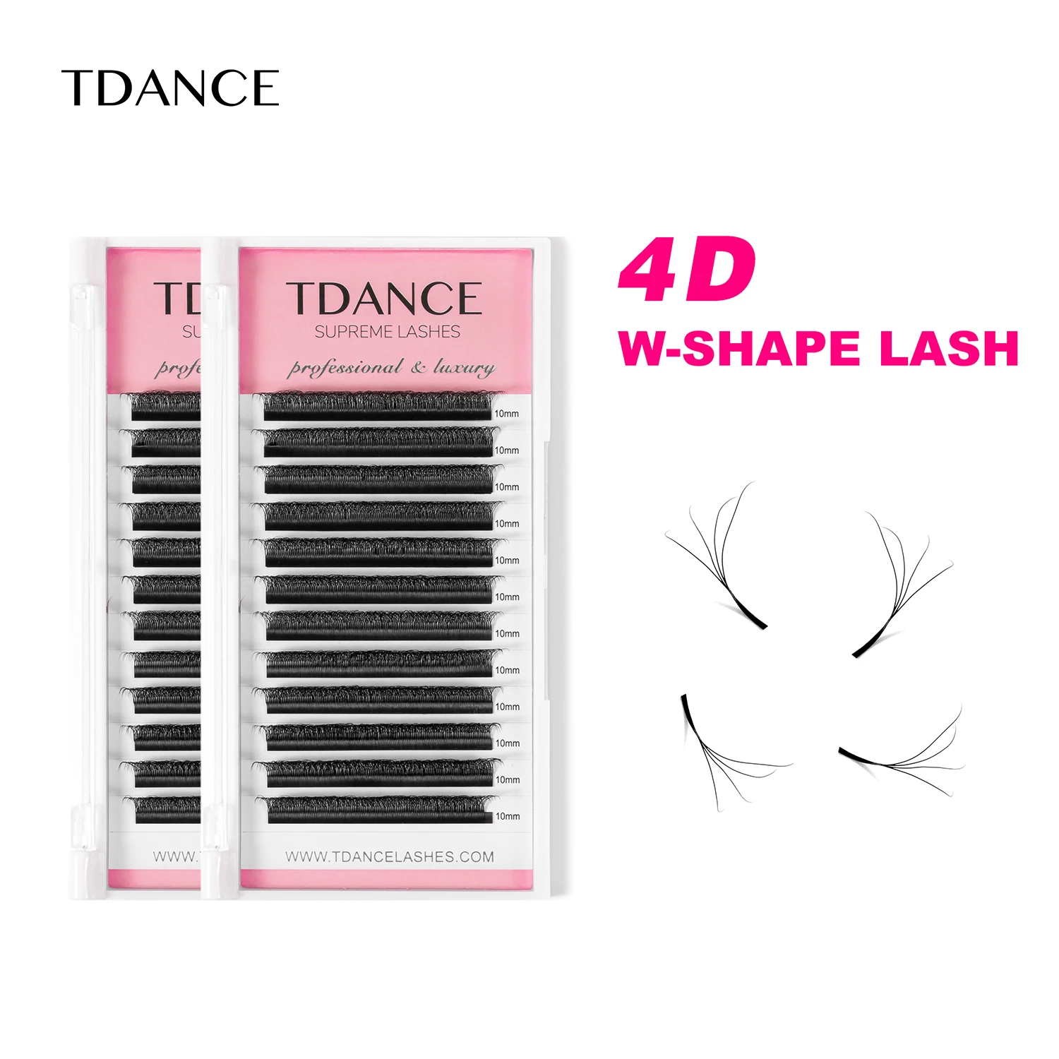 

TDANCE 4D W-образные накладные ресницы 4D готовый объем 0,07 C/D W стильные накладные ресницы из искусственной норки мягкие легкие накладные натуральные ресницы