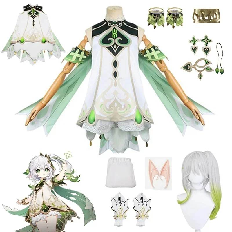 Genshin Impact Cosplay para Mulher, Nahida Menor, Lord Kusanali, Jogo, Genshin, Vestido, Trajes de Halloween, Roupa