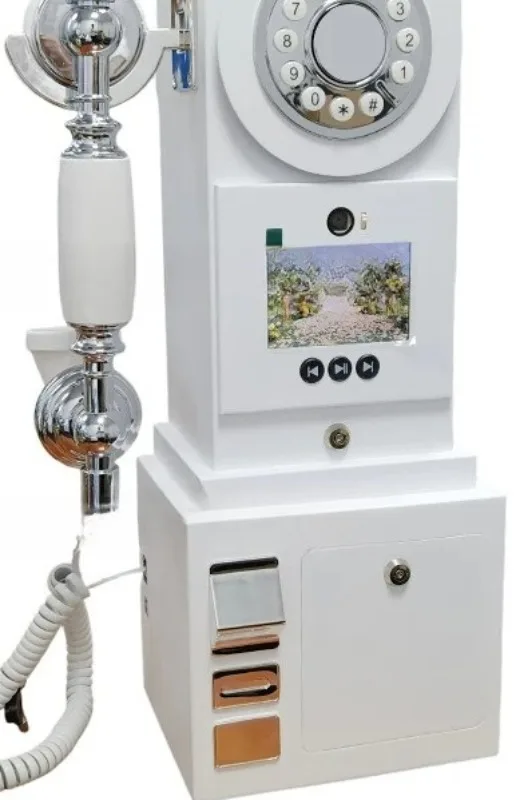 White Audio Guestbook Portable Design Video Audio Guestbook Phone