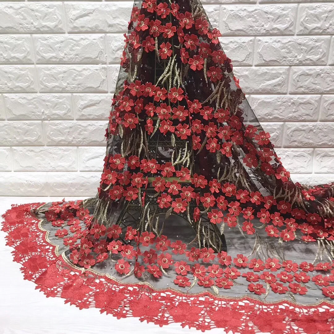 

African Nigerian Net Lace Fabrics With Sequins 2021 High Quality Lace French Mesh Lace Fabric For Wedding Sewing