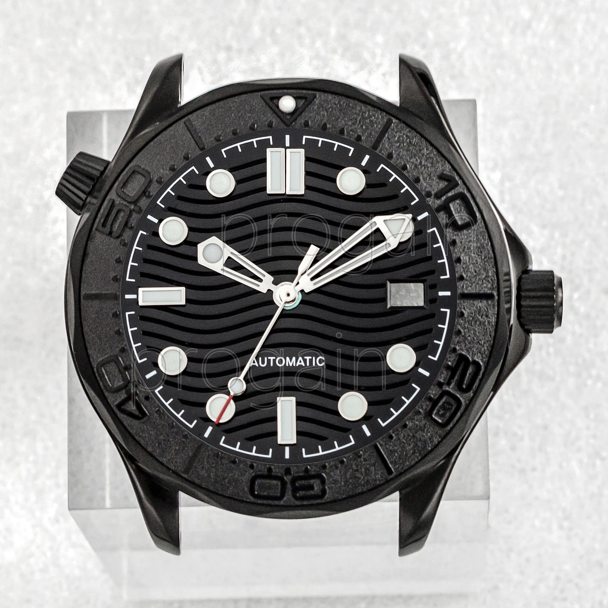 Seamaster 300 Case NH35 Watchcase 31mm Dial hands 41mm Stainless Steel Case Fit to NH35A NH36 Automatic Movement Mod Parts