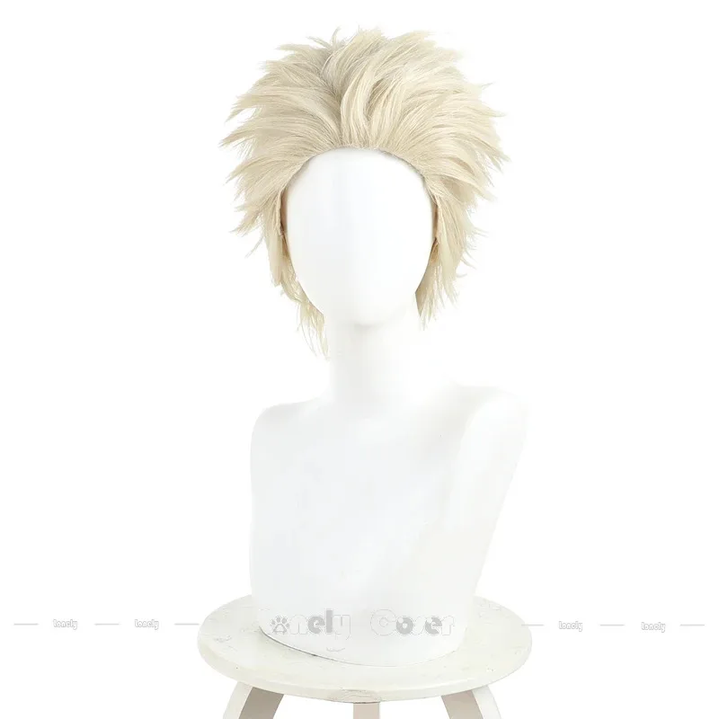 أنيمي كاورو هانا وا رين إلى ساكو رينتارو تسوموجي شعر مستعار تأثيري شقراء قصيرة شائكة خصلات الشعر المستعار للرجال النساء لعب دور غطاء شعر مستعار مجاني