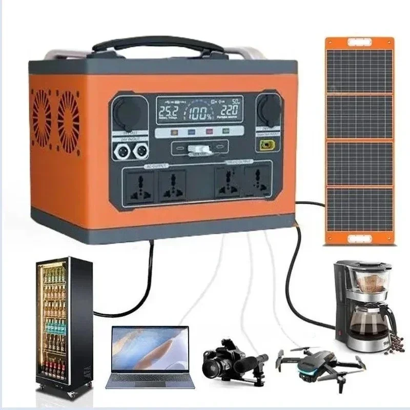 1500w Solar Power Battery Backup Generator For Camping Home 2000W Mobile Portable Power Station  power station portable