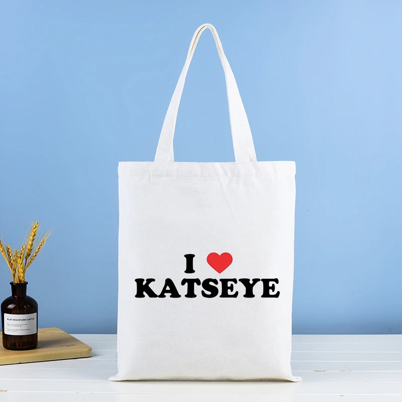 Nuova borsa di tela femminile Katseye Borse per la spesa di moda K Pop Girl Group Borse Borsa a tracolla da viaggio unisex Hip Hop Tote Y2k Gift