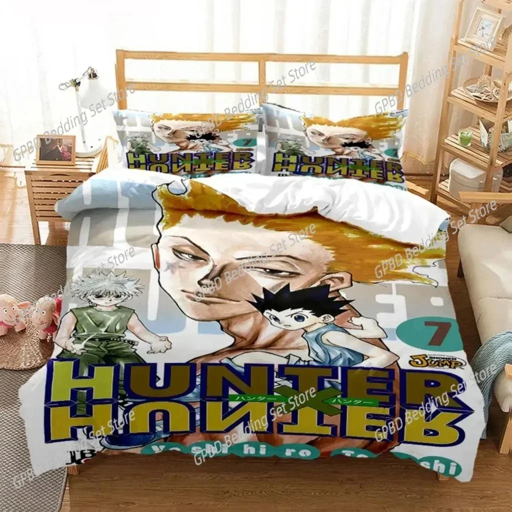 Anime HUNTER HUNTER Bedding Set Single Twin Double Queen King Cal King Size Bed Linen Set