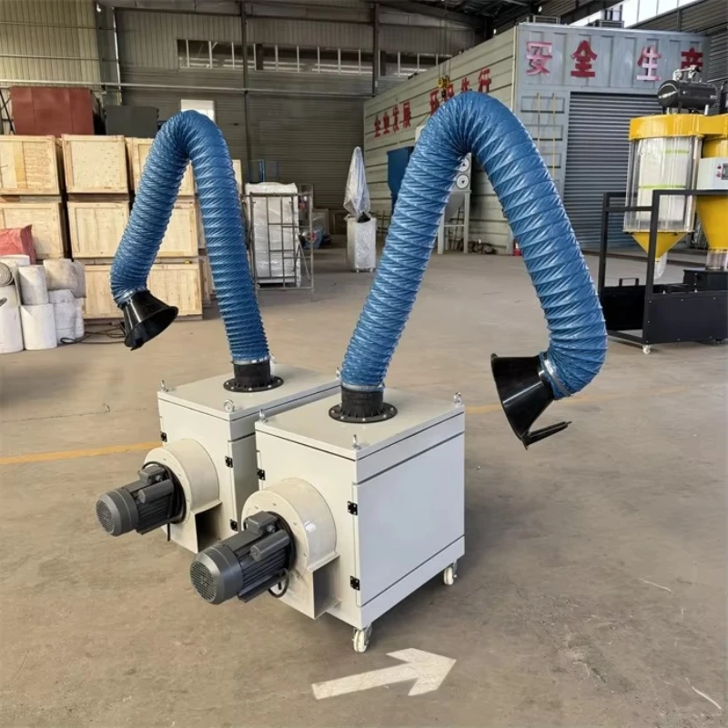 New 2.2kW stainless steel industrial vacuum collector suction arm welding smoke purifier 99.99% filtration efficiency