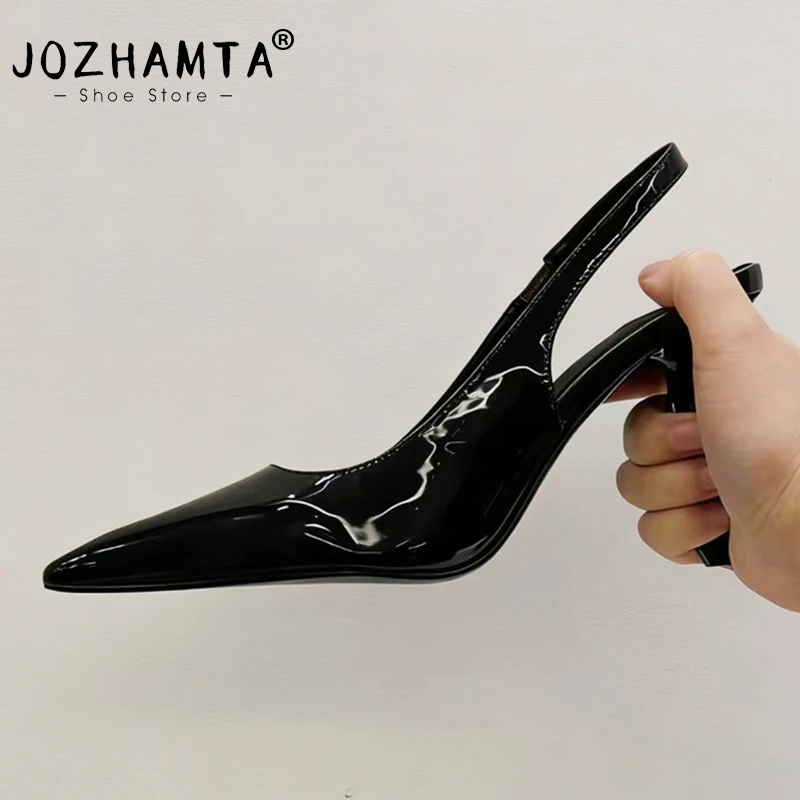 Women's Real Leather Pointed Toe High Heel Sandals