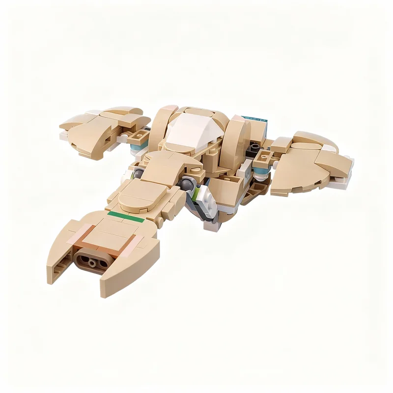218pcs MOC Transformer Space Cruiser Using Model Building Blocks Toys Construction Christmas Gift DIY Birthday Creative Assemble