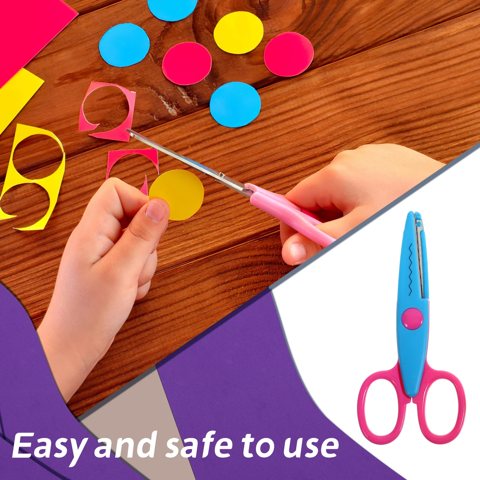 12pcs Scissors For Students Safety Cutting Craft Art School Home Use Multipurpose Diy Scrapbooking Paper Trimmer Craft