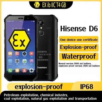ป้องกันการระเบิด hisense EX-D6 สมาร์ทโฟนกันน้ํา android 8.1 AGM H1 A9 แบตเตอรี่ขนาดใหญ่ปรับลําโพงชาร์จ nfc otg โทรศัพท์มือถือ