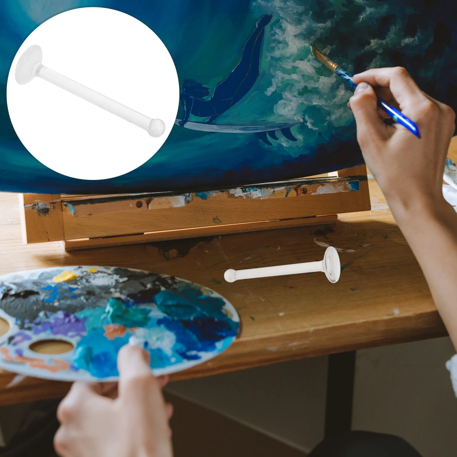 

Paint Mixing Pestle Crystal Glass Muller Manual Pigment Grinding Rod Oil Paint Watercolor Grinding Tool Glass Muller