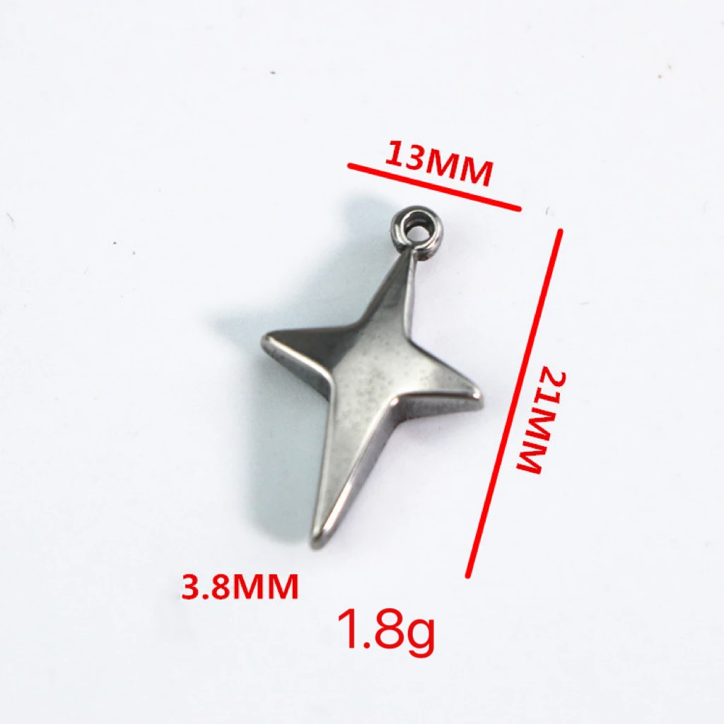 4Pcs Cross Stars Charms Meteor pendenti in acciaio inossidabile per gioielli fai da te che fanno accessori per collana di orecchini fatti a mano