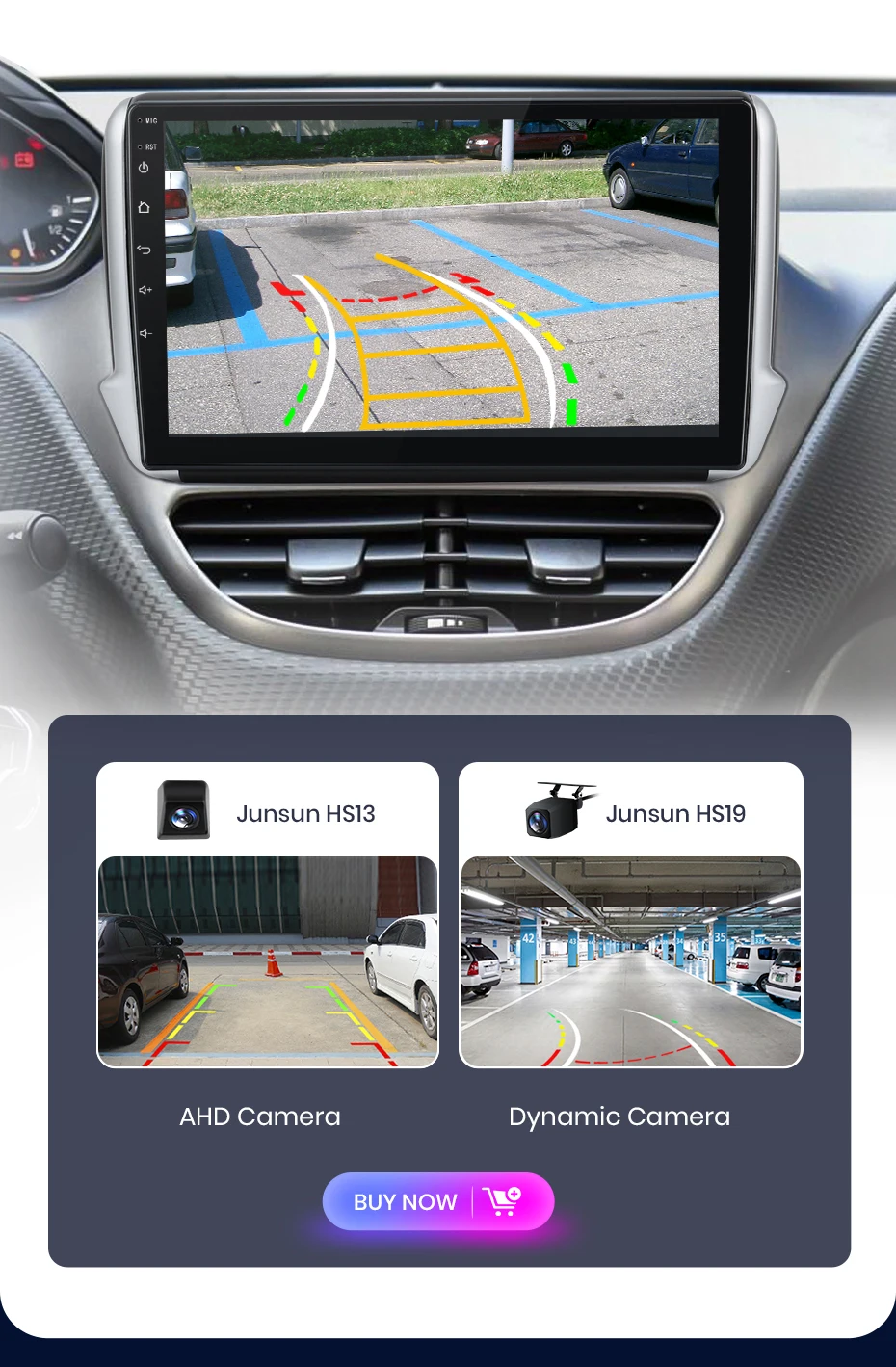 Junsun Wireless Carplay Android Auto Autoradio für Peugeot 2008 208 2012-2018 GPS Multimedia 2 Din – Detail 18