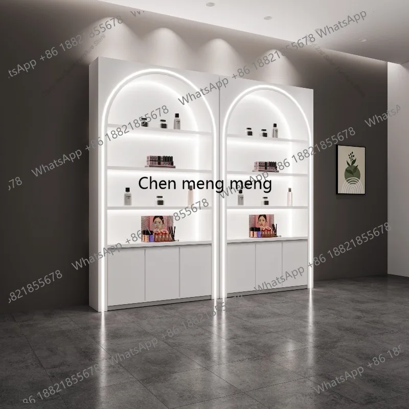 

Nordic Creative Cosmetics Display Cabinets Modern Minimalist Beauty Salon Commodity Display Cabinet Shelf Office Furniture