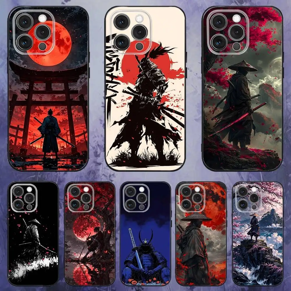

Samurai Art Bushido Phone Case For iPhone 17,16,15,14,13,12,Pro,Max,Plus,E,SE4,Air,Mini Black Soft Box