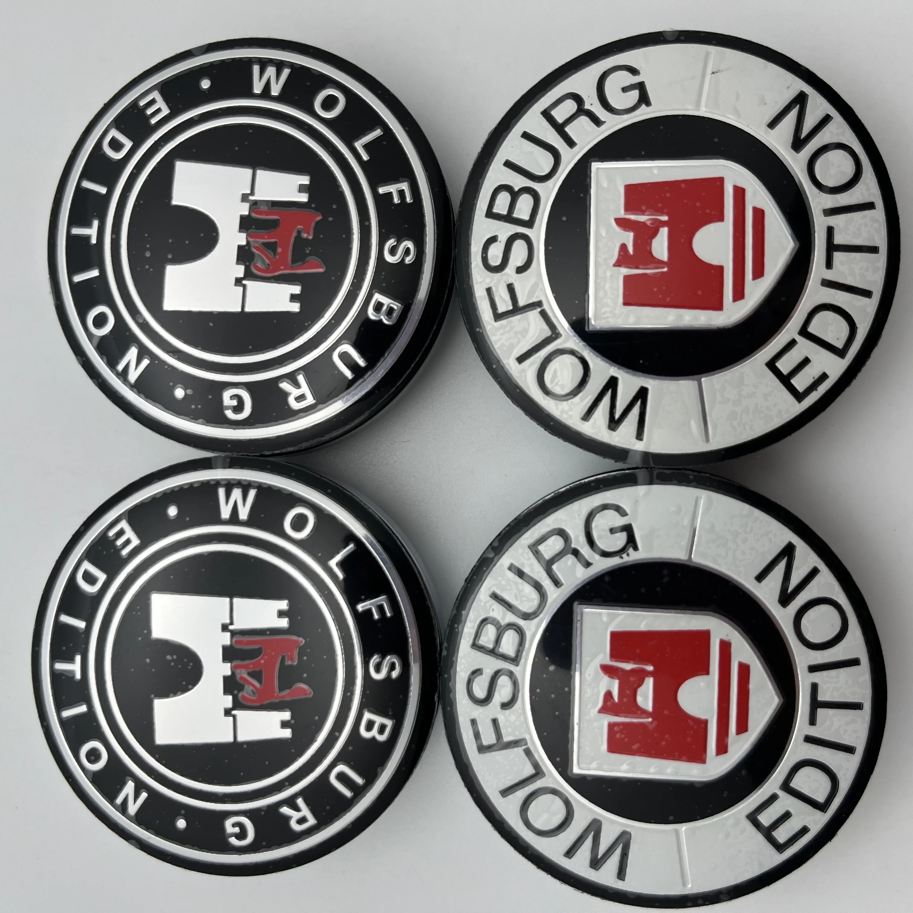 

New 56mm 60mm 68mm Wolfsburg Edition Emblem Logo Car Wheel Center Caps Rim Hub Cover Badge Styling ForGTI Logo Golf Accessories